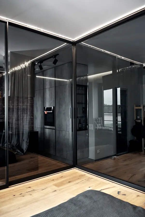 Угловая интерьерная перегородка raumplus