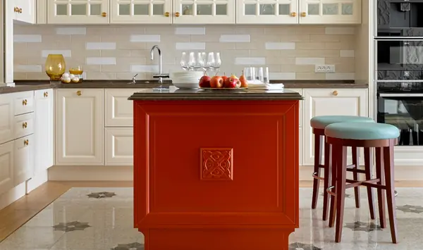 Столешница кухонная и остров из кварца Dark Imperador