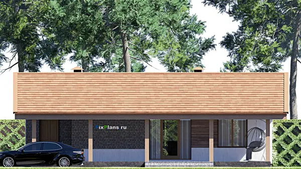 Проект одноэтажного дома 12х9м S90м2 F-17243