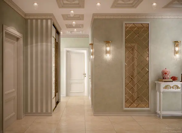 Дизайн коридора в классическом стиле в квартире, г.Краснодар
