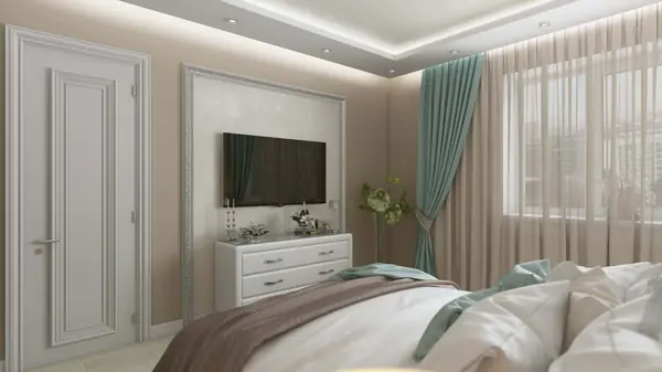 Дизайн спальни в стиле современная классика