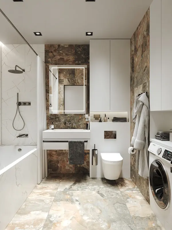 Светлая ванная комната