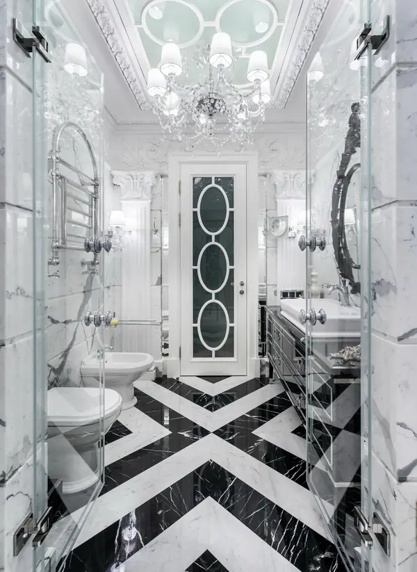 Интерьер квартиры в стиле современной классики с элементами Ар-Деко в Петербурге