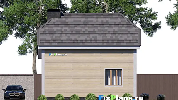 Проект дома с мансардой 8х8 м S80м2 F-17477