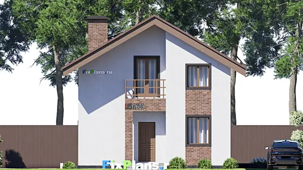 Проект дома с мансардой 11х10 м S137м2 F-17603