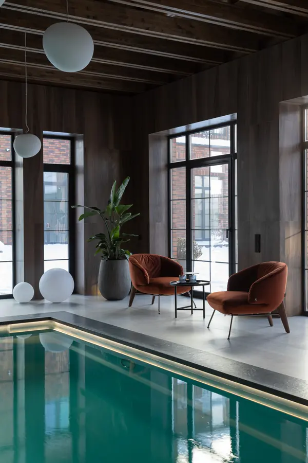 Реализованный проект банного комплекса на территории частного дома