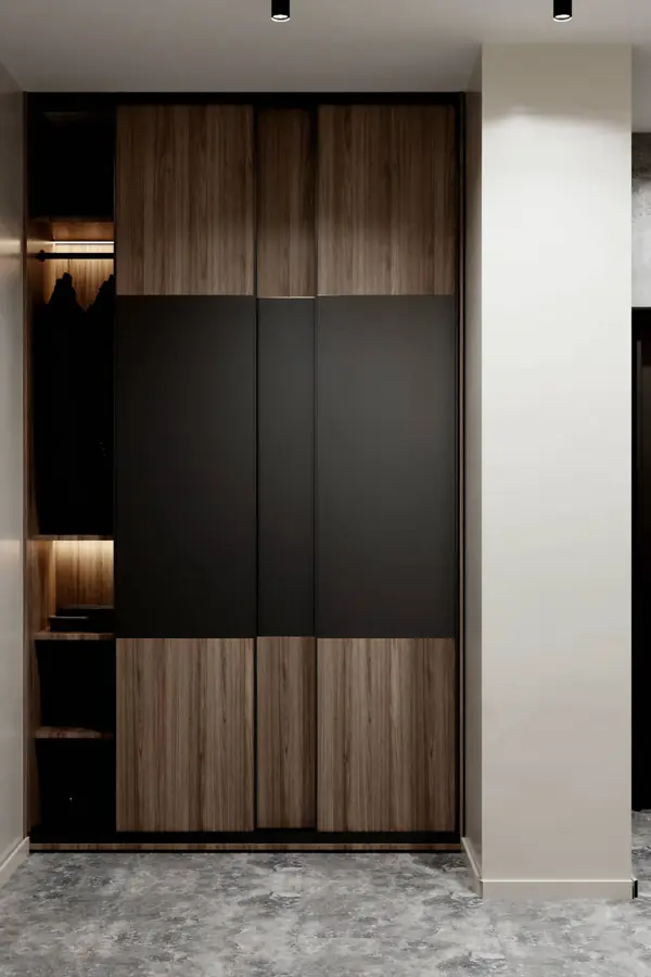 Дизайн и ремонт квартиры в ЖК «Квартал на Никулинской» — Акцент на дерево