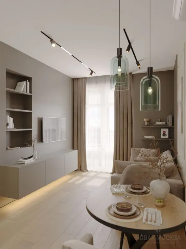 Дизайн однокомнатной квартиры по адресу: улица Эдварда Грига, дом 14