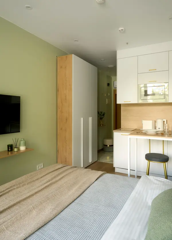 Квартира — студия по дизайн проекту Екатерины Тагировой. Санкт-Петербург