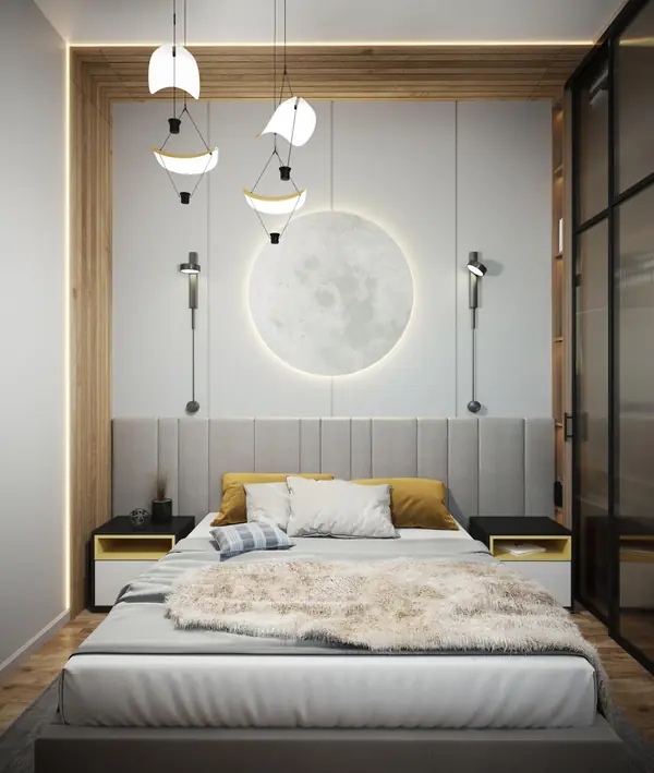 Современный интерьер коттеджа для молодой пары.