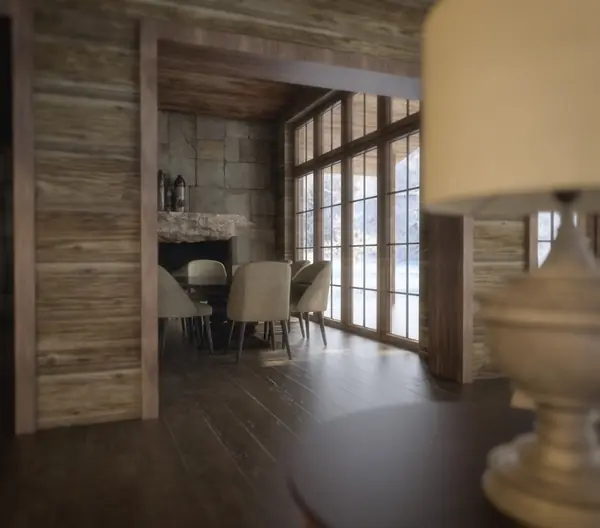 Интерьер деревянного дома.