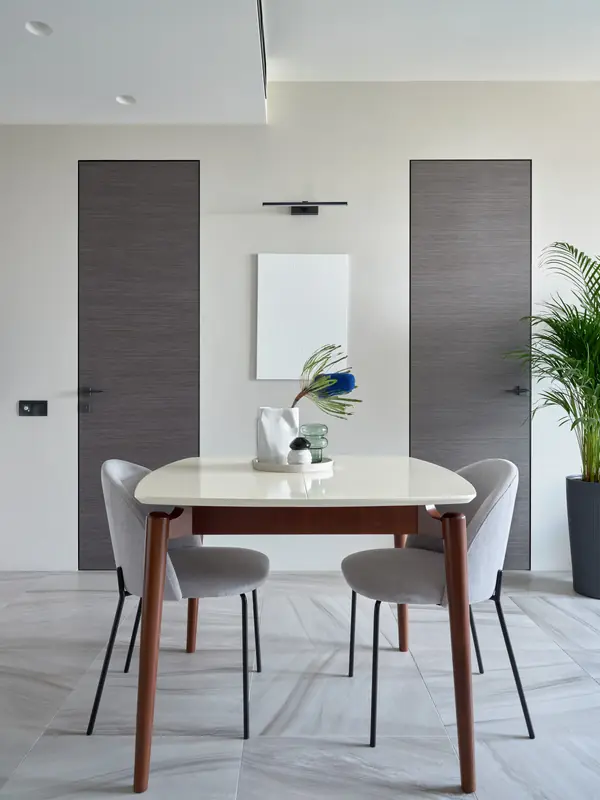 Аппартаменты на 35 этаже. Дизайнер Валерия Москалева. Публикация Elle Decoration