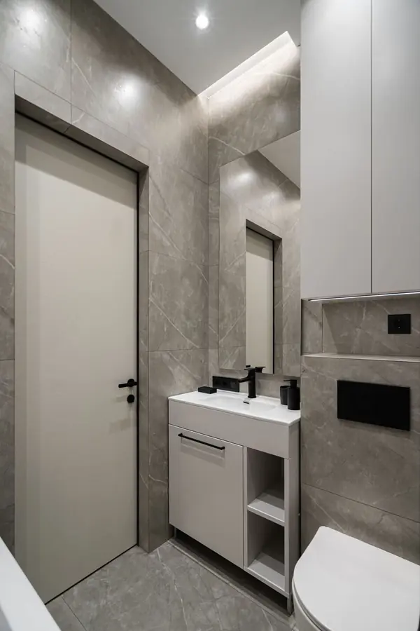 Серый минимализм | 58 кв.м.