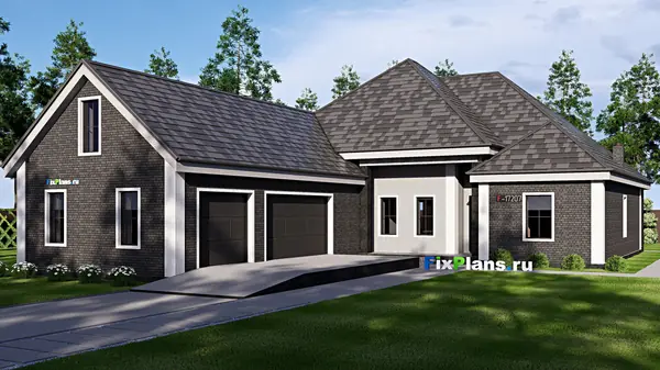 Проект одноэтажного дома 28х21м S286м2 F-17207