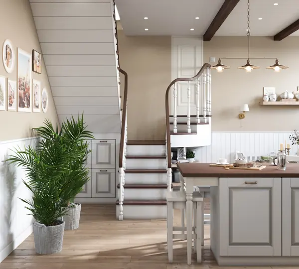 Дизайн-проект загородного дома 77,25 кв.м. в г. Симферополь в стиле кантри