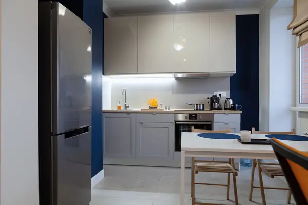 Дизайн квартиры студии 30 квм в Туле. Кухня