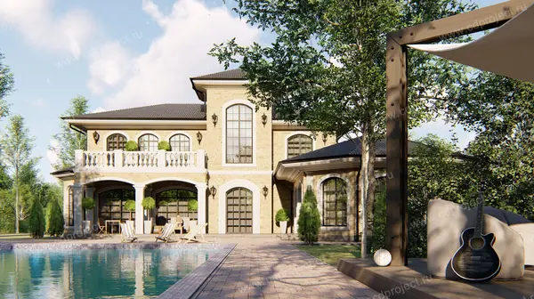 Проект загородного дома в классическом стиле