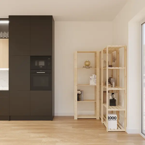 Стеллаж деревянный БОР 2 / Стеллажная система в