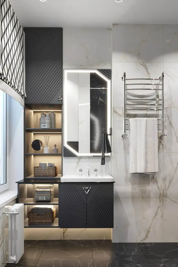 Дизайн и ремонт квартиры на Золоторожском Валу — Золотой акцент