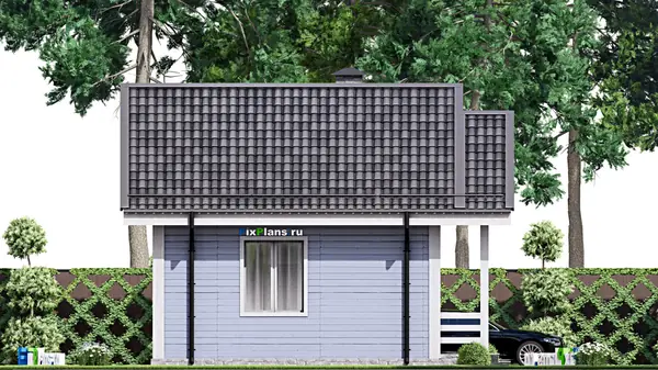 Проект дома с мансардой 7х8 м S67м2 F-15596