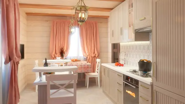 Дизайн дома из бруса