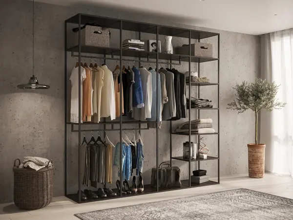Гардеробная в стиле Лофт