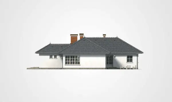 Проект одноэтажного дома с гаражом - 154 кв.м. (3 просторные спальни).