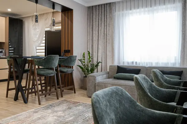 Гостиная-кухня. Визуализация & Реализация