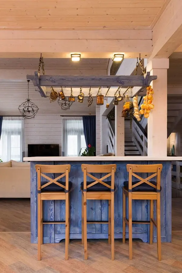 Проект деревянного дома из клееного бруса в стиле прованс