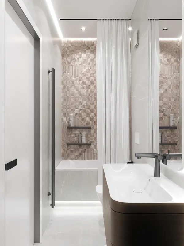 ЖК "Династия", ванная, душевая комната