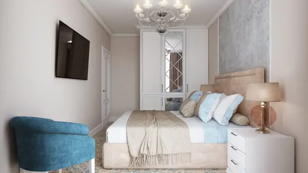 Дизайн интерьера квартиры в светлых тонах в ЖК ''Фили Сити''