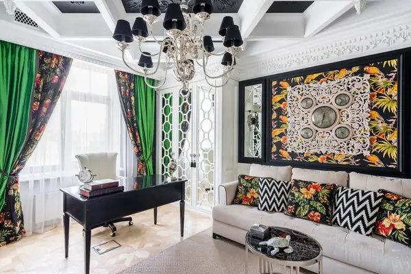 Интерьер квартиры в стиле современной классики с элементами Ар-Деко в Петербурге