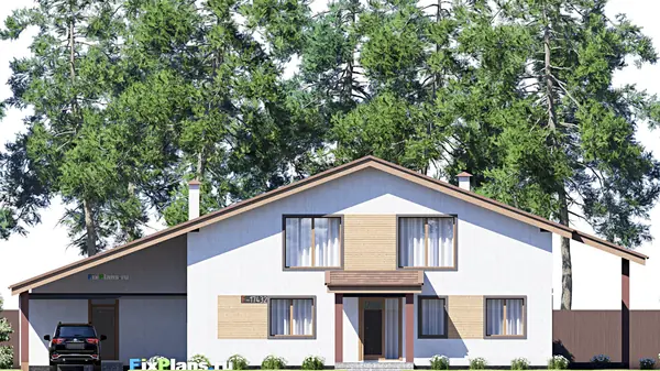 Проект дома с мансардой 15х23 м S302м2 F-17432