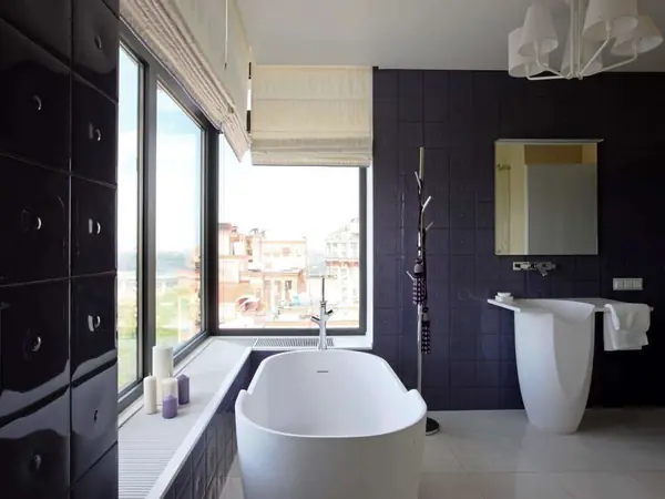 Ванная с панорамным видом, ЖК Алые Паруса