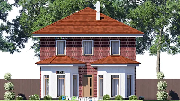 Проект двухэтажного дома 14х10 м S242м2 F-17468