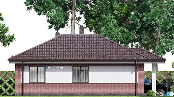 Проект одноэтажного дома 9х12м S74м2 F-16874