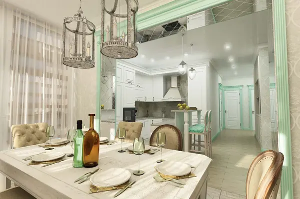 Дизайн интерьеров 3х комнатной квартиры.Классика.