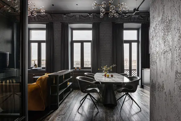 Черный интерьер 66 м.кв.