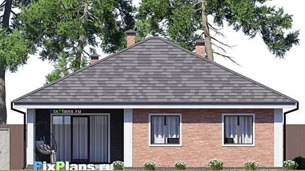 Проект одноэтажного дома 12х13м S122м2 F-17891