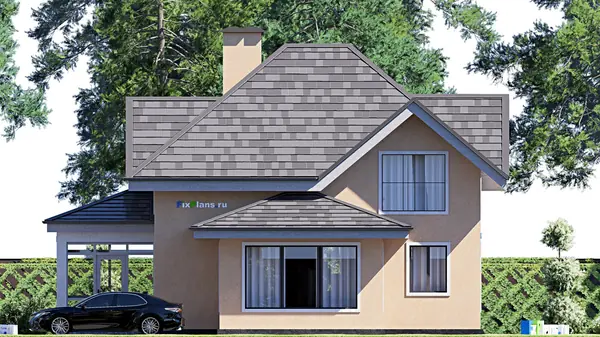 Проект дома с мансардой 13х10 м S138м2 F-17324