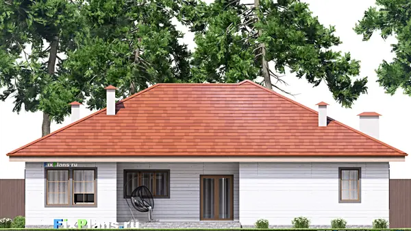 Проект одноэтажного дома 17х17м S200м2 F-16343