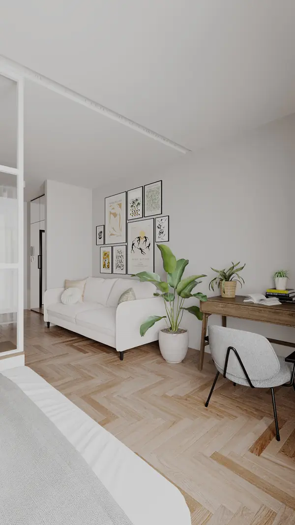 Дизайн-проект студии 33 м²