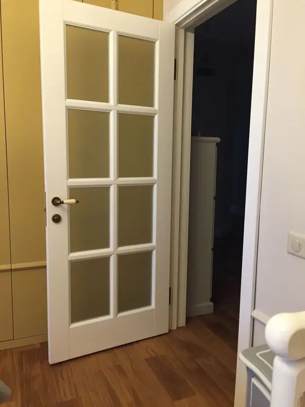 Дверь массив дуба Эпир 1 белая эмаль