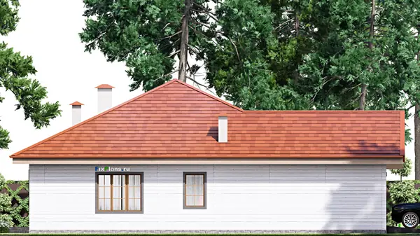 Проект одноэтажного дома 17х17м S200м2 F-16343