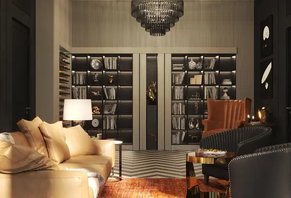 Дизайн интерьера сигарной комнаты