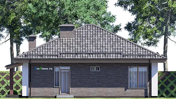 Проект одноэтажного дома 13х11м S105м2 F-17864