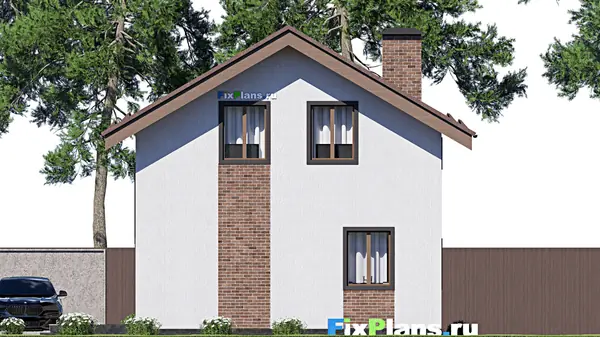 Проект дома с мансардой 11х10 м S137м2 F-17603