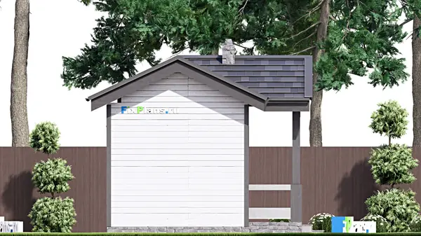 Проект одноэтажного дома 5х5м S12м2 F-15641