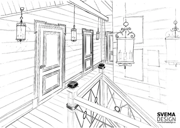 Дизайн-проект интерьера коттеджа у залива