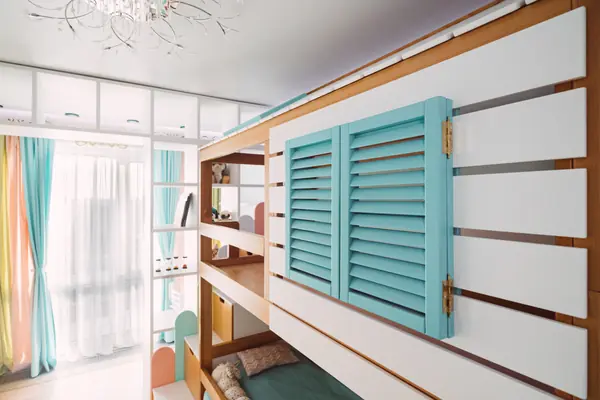 Детская комната 16кв. м. для мальчика 2 лет